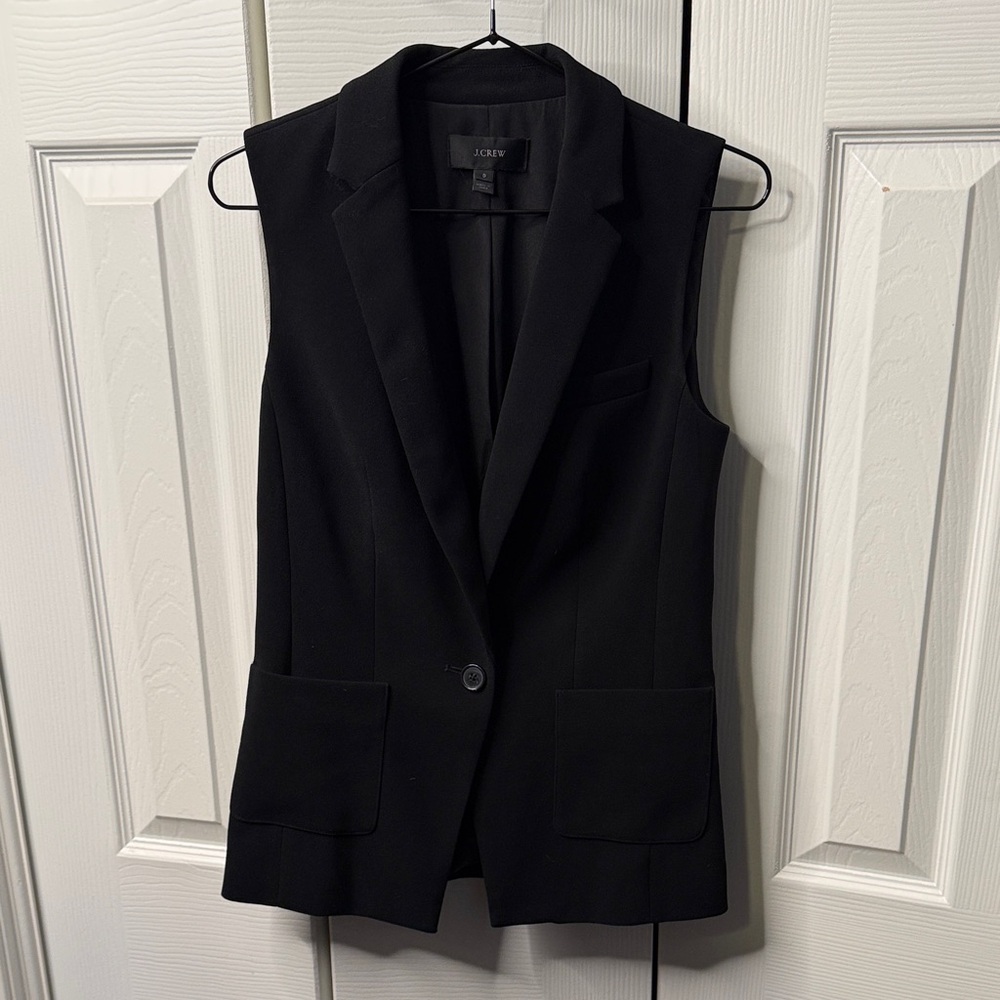 J. Crew Women's Black Vest with Pockets